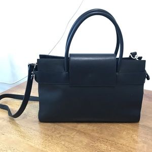 Black Leather Handbag custom made unique design